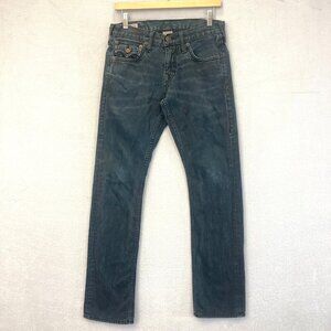Vintage True Religion Mens Ricky Badlands Jeans 29x32 Black M24T60U46 Flap